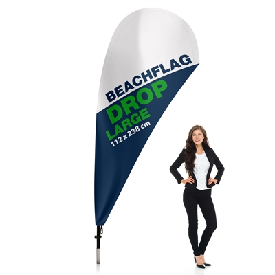 BeachFlagga Drop - LARGE - 112x238 cm - Inkl. tryck