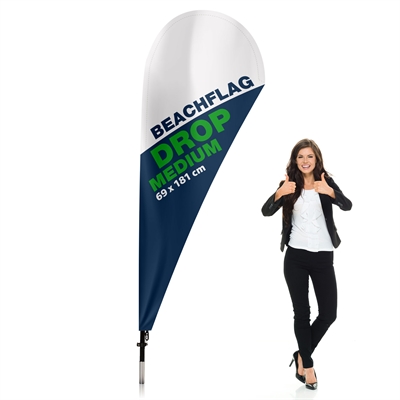 BeachFlagga Drop - MEDIUM - 69x181 cm - Inkl. tryck