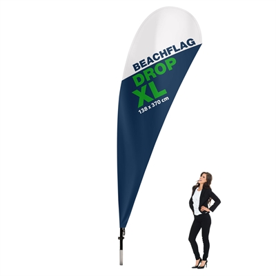 BeachFlagga Drop - XL - 138x370 cm - Inkl. tryck