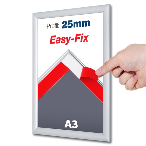 EasyFix Självhäftande Snäppramar med 25mm profil - A3