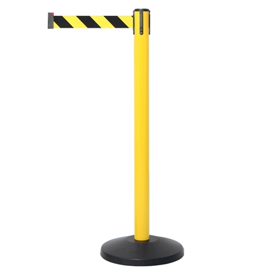 SafetyMaster avspärrningsstolpe med gul/svart band
