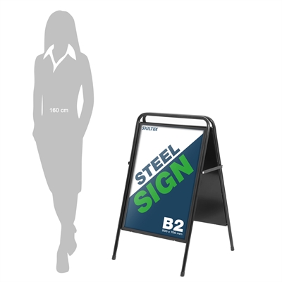 SteelSign Svart A-ställ - 50x70 cm