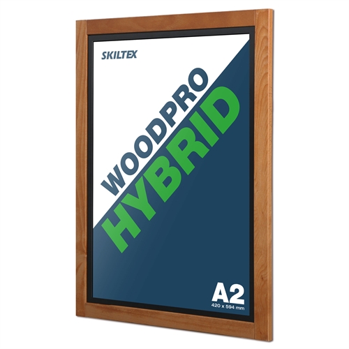 WoodPro Hybrid Affischram / griffeltavla til vägg - A2