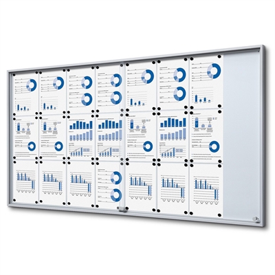 Whiteboard skåp med skjutdörrar - 24xA4