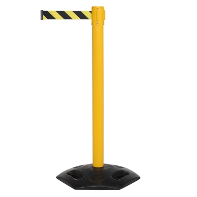 WeatherMaster avspärrningsstolpe med gul/svart band